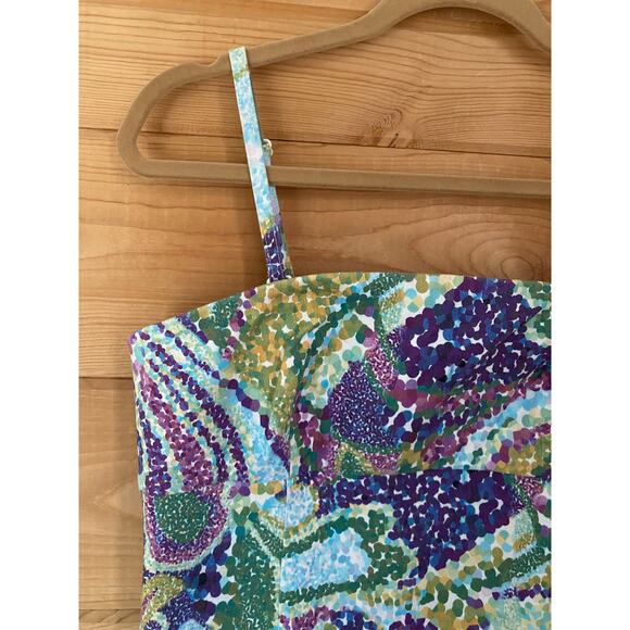 A Pea in the Pod maternity multicolored summer mini dress with adjustable straps - Picture 3 of 8